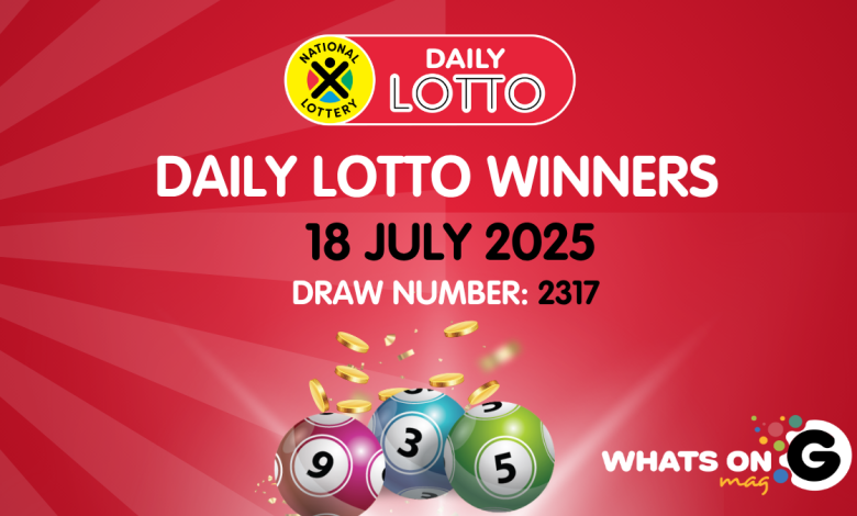 Congratulations to the Daily Lotto Winners for 18/07/2025