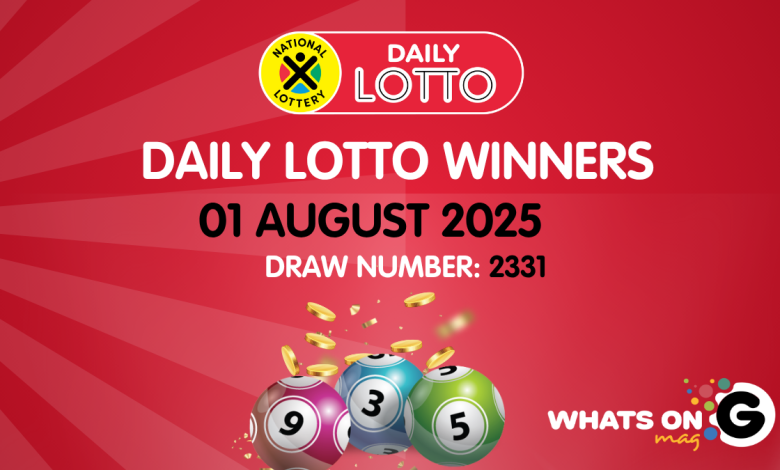Congratulations to the Daily Lotto Winners for 01/08/2025