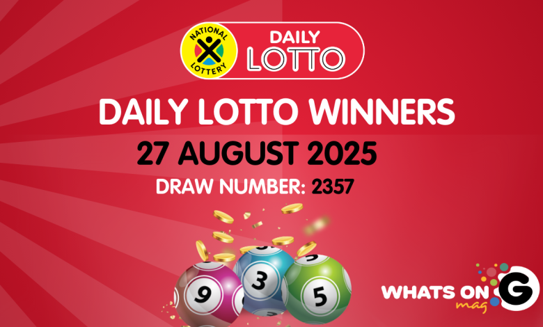 Congratulations to the Daily Lotto Winners for 27/08/2025