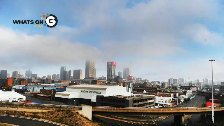 What's on G Weather Alert - Cloudy Cityscape of Johannesburg