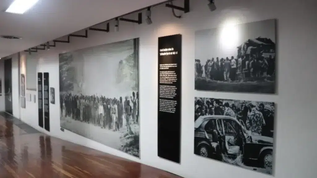 Museum Explorer SA photograph of an exhibit at the Hector Peterson Memorial in Soweto, South Africa