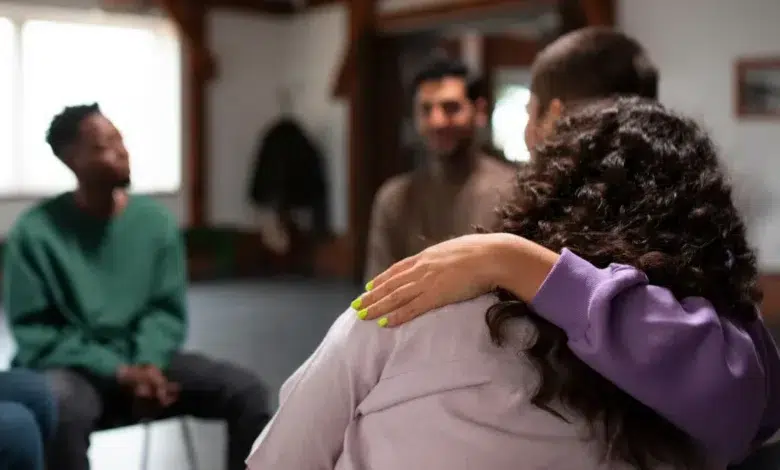 People meeting in support group