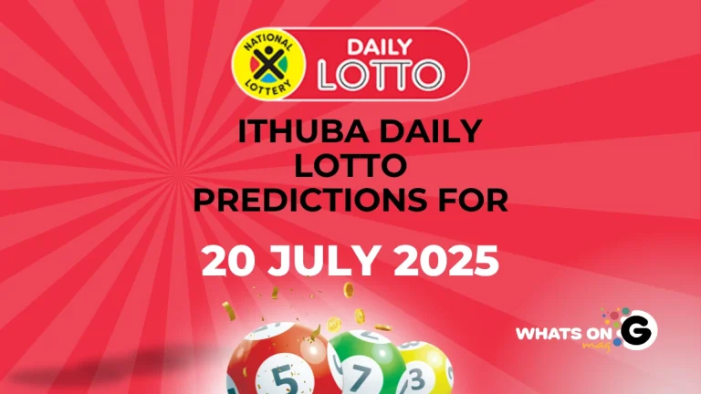 Ithuba Daily Lotto Predictions For 20/07/2025