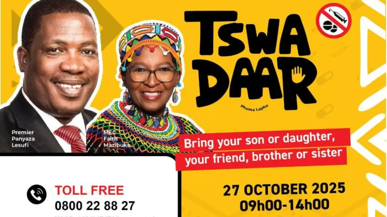 Panyaza Lesufi Leads Gauteng’s Tswa Daar Drive to End Substance Abuse